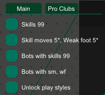 Menu EA FC 25