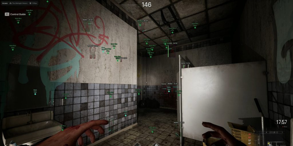 The Midnight Walkers Hacks & Cheats | Undetected Aimbot 2026 Loot Wallhack overlay displaying high-tier weapons and extraction points