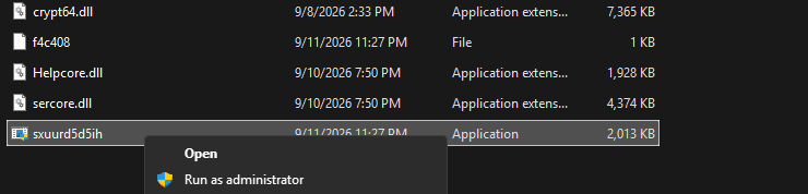 Screenshot of cheatservice.co files and folders on desktop.