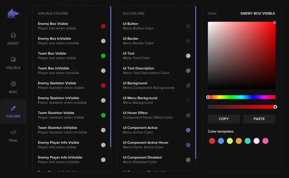 MW4 Cheats: Undetected Aimbot, ESP, Radar & Spoofer MW4 cheat menu colour customisation