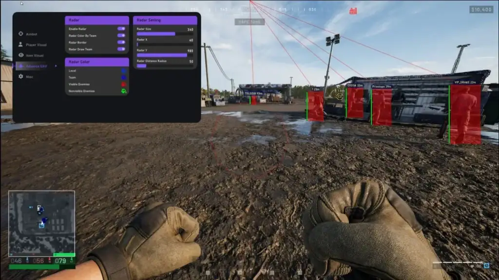 WARDOGS Cheats: Undetected Aimbot, ESP & Vehicle Radar WARDOGS ESP showing enemy boxes through walls